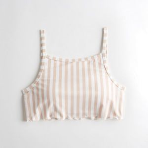 NWT Hollister Crop Tank Bikini Top Sz Medium